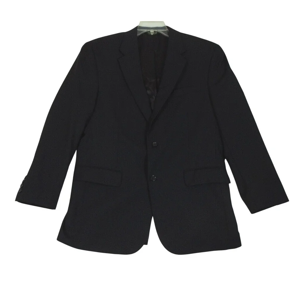 Jos. A. Bank Mens 41R Blazer Navy‎ Blue 100% Wool 2 Button Sport Coat 01110